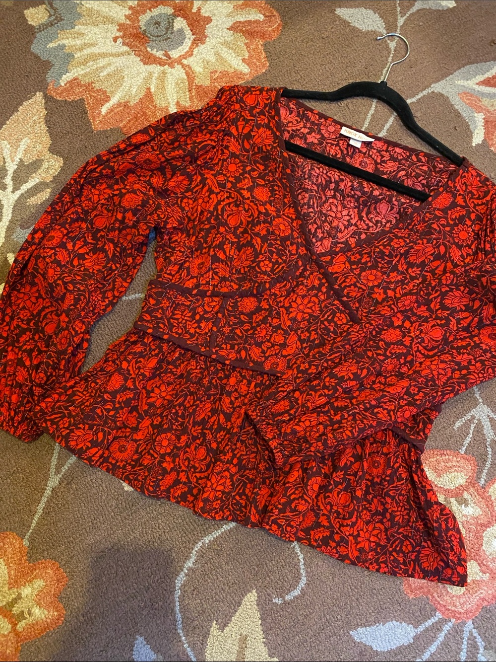 Knox Rose Rayon Boho Peplum Blouse